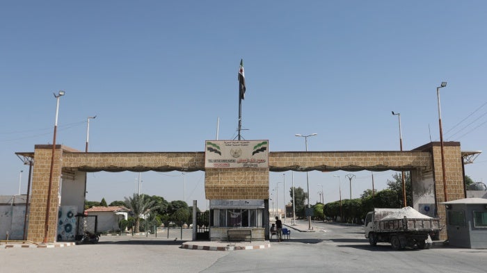 The Tel Abyad border crossing in northern Raqqa, Syria, pictured on October 6, 2022. 