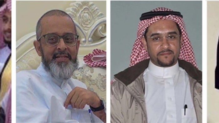 Mohammed al-Qahtani (R), Muhammad al-Ghamdi (C-R), Asaad al-Ghamdi (C-L), and Salma al-Shehab.